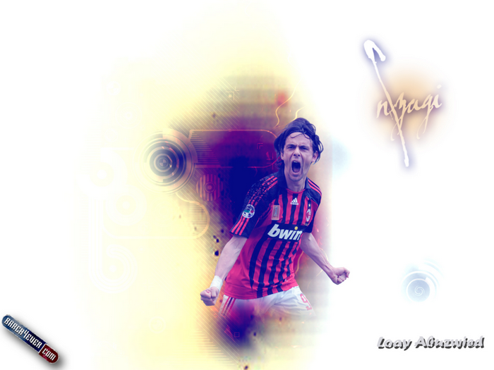 Filippo Inzaghi celebrating for A.C. Milan