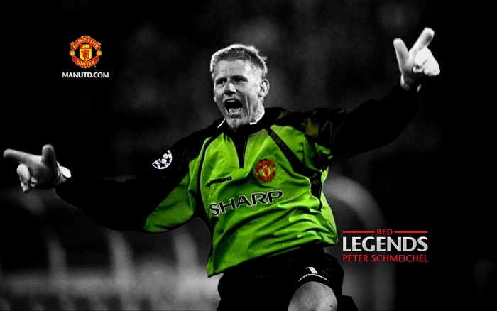 Manchester United Legend Peter Schmeichel Celebration