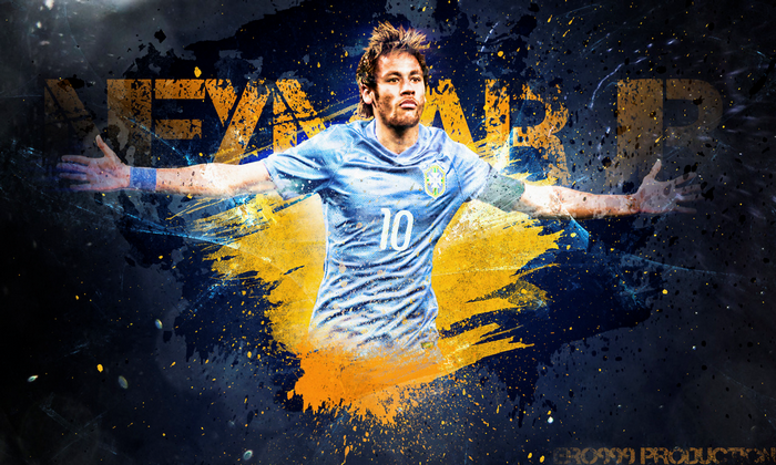 Neymar Jr. Brazil Football Splash Art