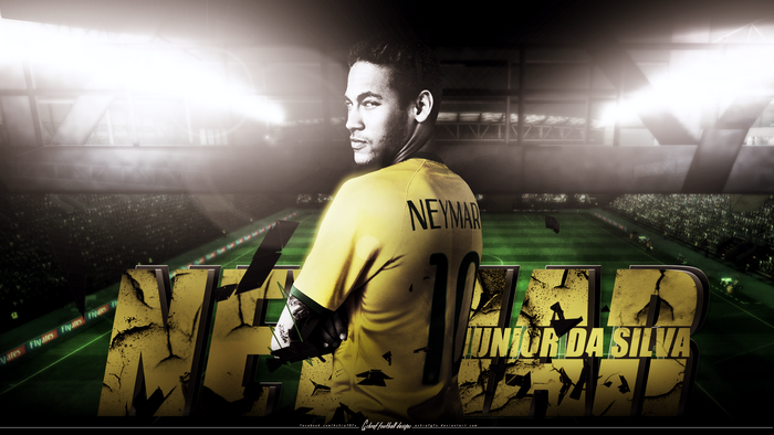 Neymar Brazil Football Player in Stadium