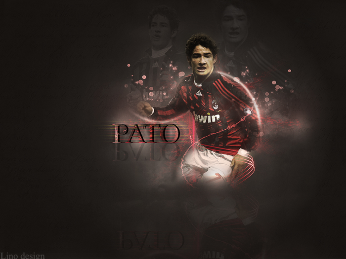 Alexandre Pato in A.C. Milan Jersey with Red Glow