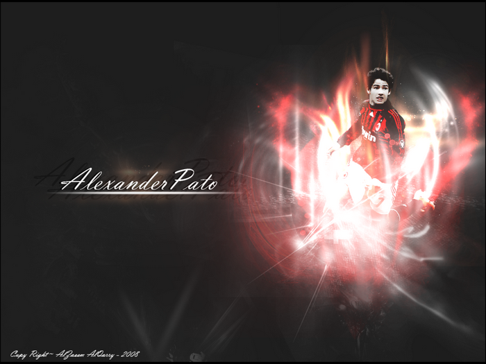 Alexandre Pato A.C. Milan fiery portrait