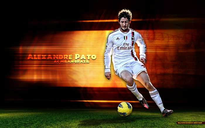 Alexandre Pato AC Milan dribbling soccer ball