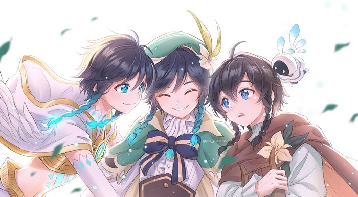 Genshin Impact Venti and Friends Artwork