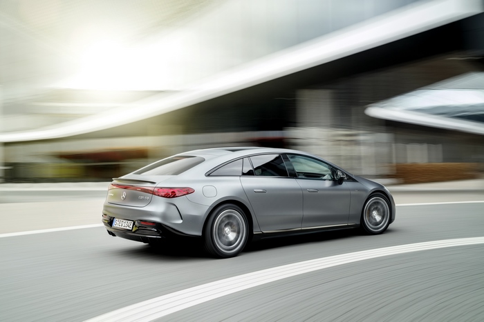 Mercedes-AMG EQS 53 4MATIC+ luxury electric car in motion
