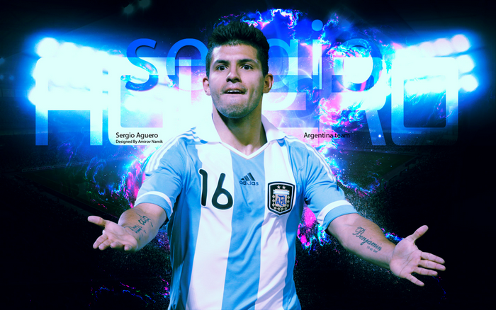Sergio Agüero Argentina Football Dynamic Art
