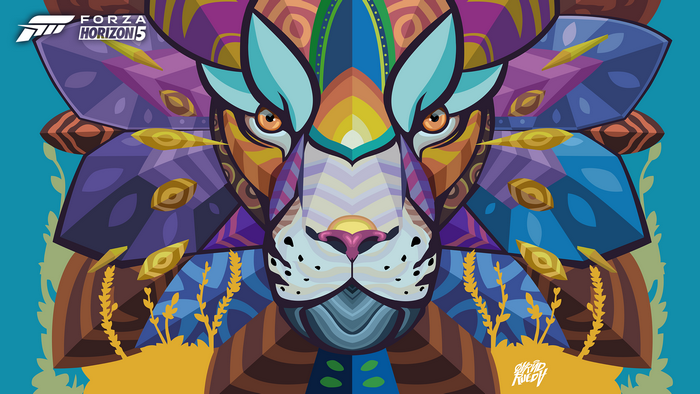 Forza Horizon 5 Colorful Geometric Lion