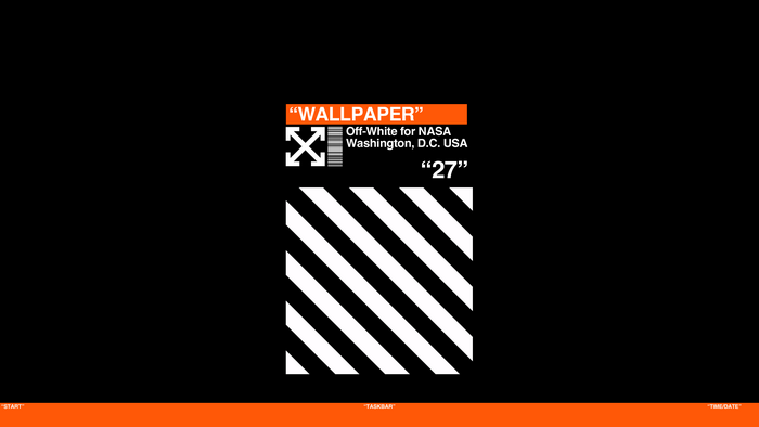 Off-White NASA black and white stripes desktop