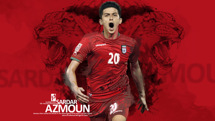 Sardar Azmoun roaring with Iran National Football Team