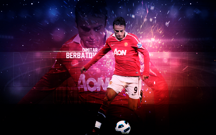 Dimitar Berbatov Manchester United Football Action