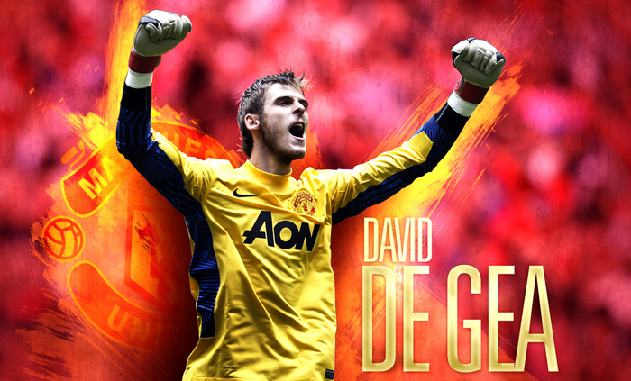 David De Gea celebrating for Manchester United