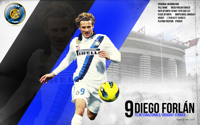 Diego Forlán #9 Inter Milan Striker