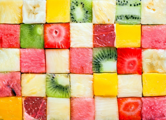 Colorful Fruit Cubes