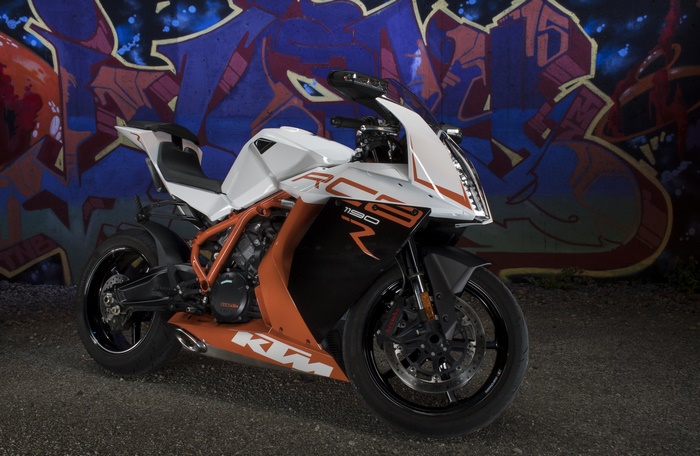 KTM 1190 RC8 Motorcycle Against Graffiti Wall