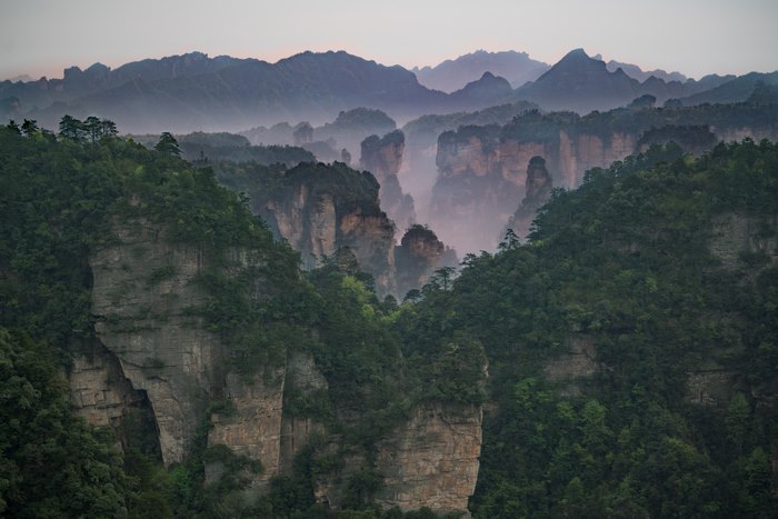 Zhangjiajie National Forest Park Misty Mountain Cliffs