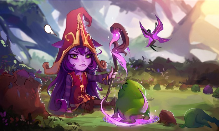 Lulu transforming a creature in League of Legends