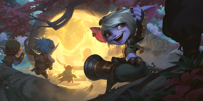 Tristana and Yordles Discovering a Magical Creature