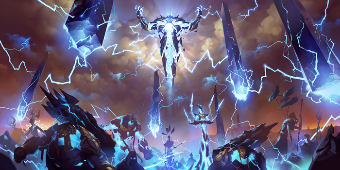 Xerath's Lightning Storm in Legends of Runeterra