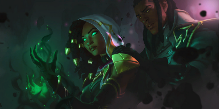 Senna and Lucian's dark green magic in League of Legends