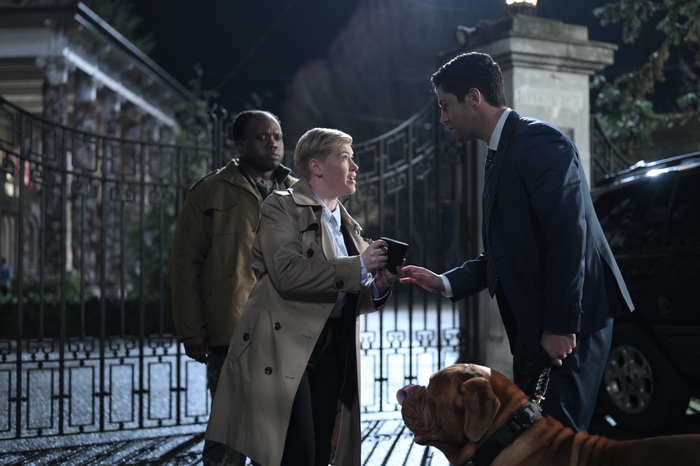 Josh Peck with dog and woman in Turner and Hooch