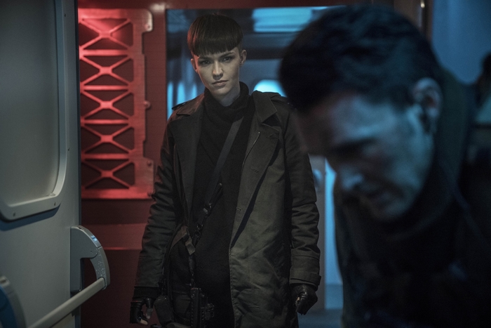 Ruby Rose looking intense in SAS: Red Notice