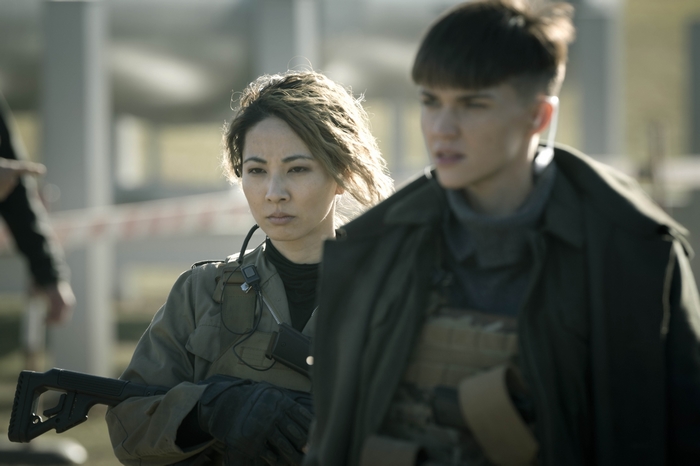 Jing Lusi and Ruby Rose in SAS: Red Notice