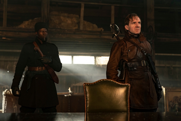 Ralph Fiennes and Djimon Hounsou in The King's Man