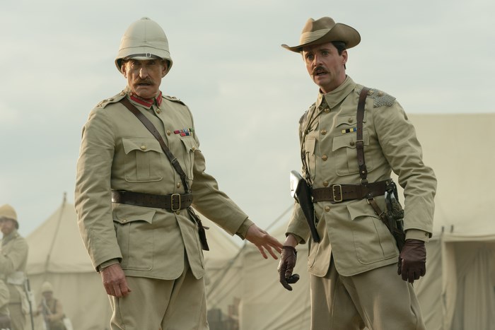 Charles Dance and Matthew Goode in The King's Man