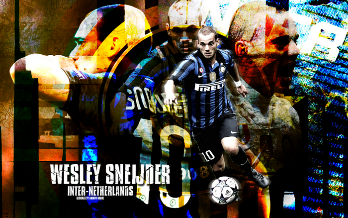 Wesley Sneijder Inter Milan Football Art
