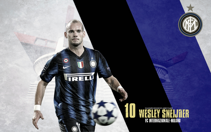 Wesley Sneijder Inter Milan Number 10 Football Player