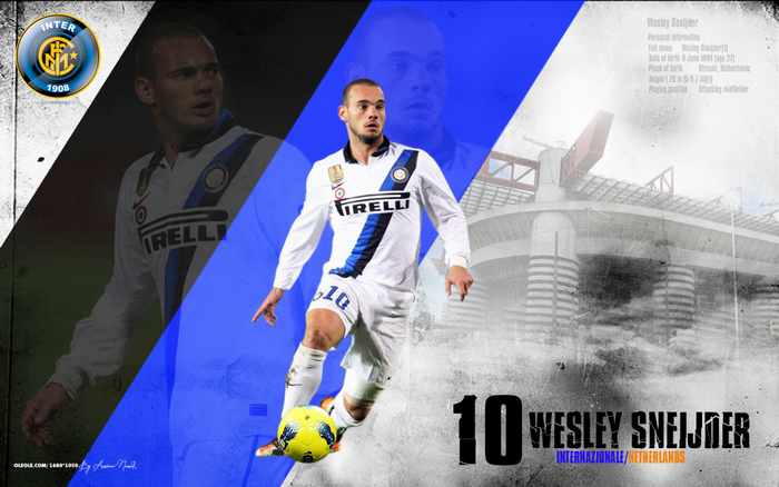 Wesley Sneijder Inter Milan Number 10 Football