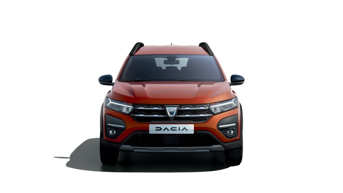 Orange Dacia Jogger Extreme front view
