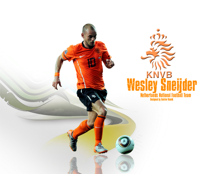 Wesley Sneijder of Netherlands National Football Team