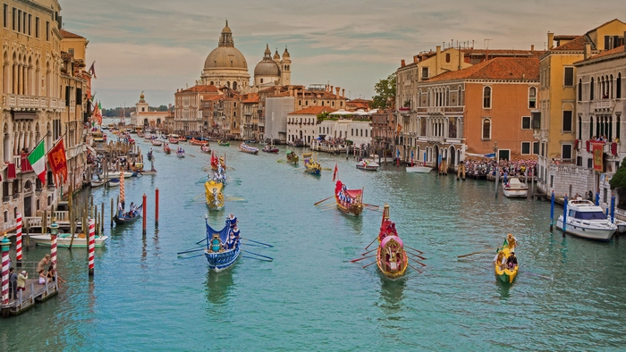Regata Storica on Venice's Grand Canal with ornate boats
