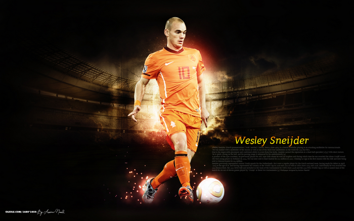 Wesley Sneijder in Netherlands National Football Team Jersey