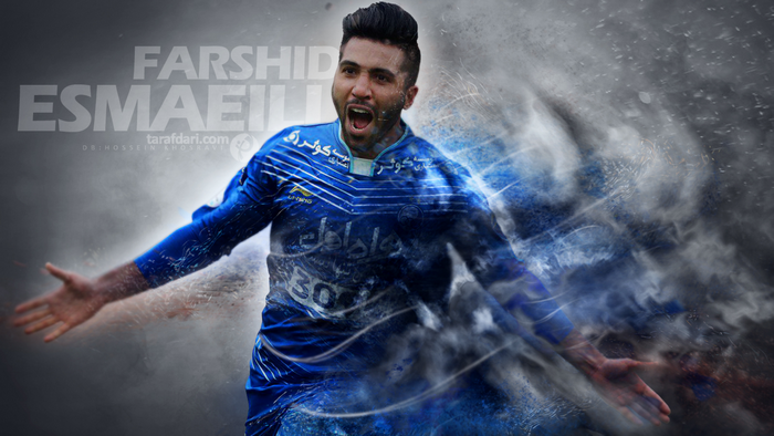 Farshid Esmaeili: Esteghlal F.C. player with dynamic blue effects