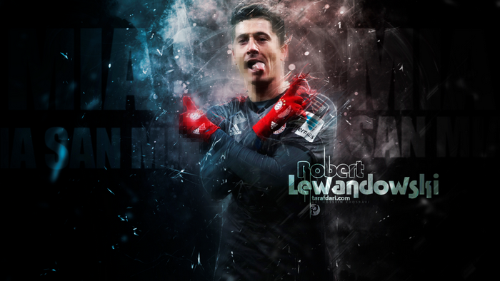 Robert Lewandowski FC Bayern Munich abstract art
