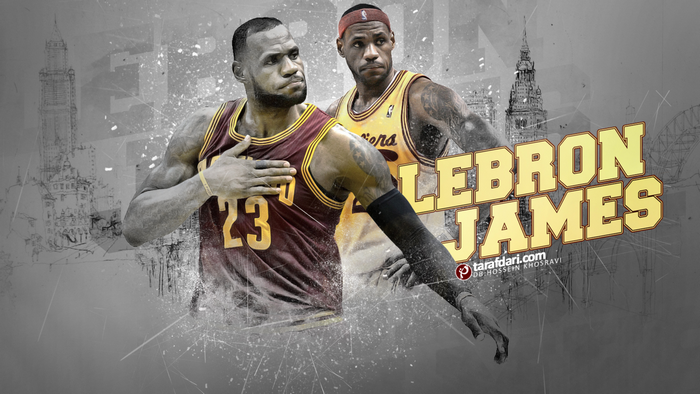 LeBron James Cleveland Cavaliers City Grunge Art