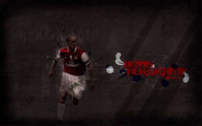 Dennis Bergkamp Arsenal F.C. grunge art