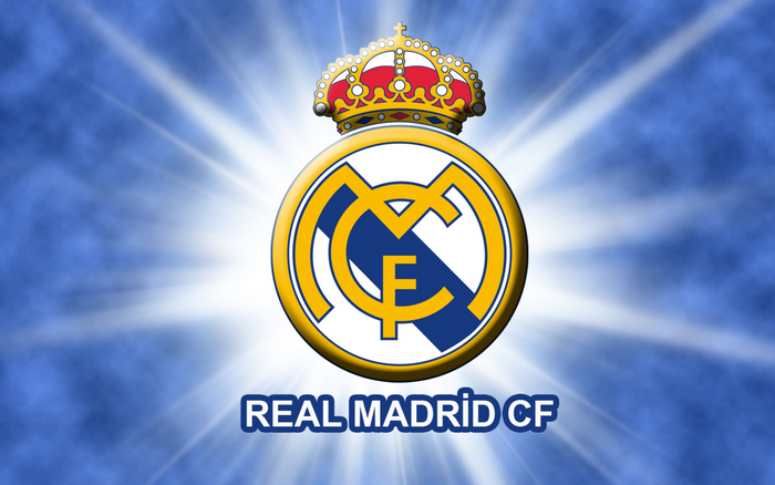 Real Madrid C.F. Soccer Logo with Crown and Rays