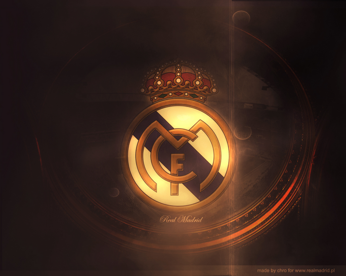 Real Madrid C.F. Logo Glowing Abstract Design