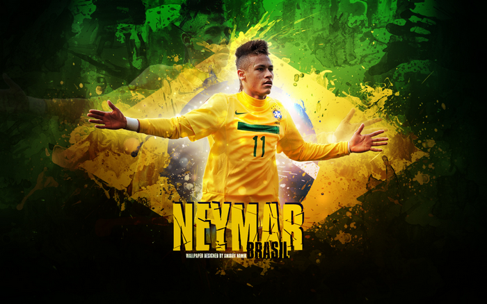 Neymar in Brazil National Football Team Jersey