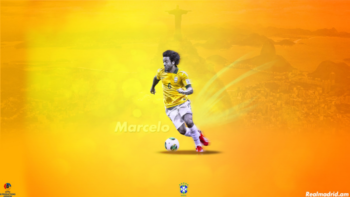 Marcelo Brazil football player in Rio de Janeiro