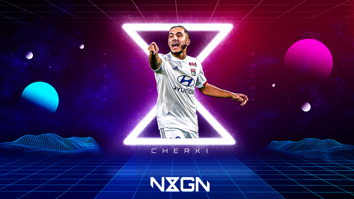 Rayan Cherki Neon Synthwave Space Art