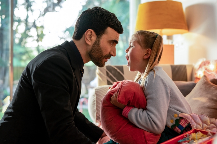 Brett Goldstein and young girl's expressive moment