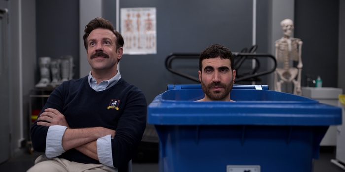 Ted Lasso and Roy Kent's ice bath session