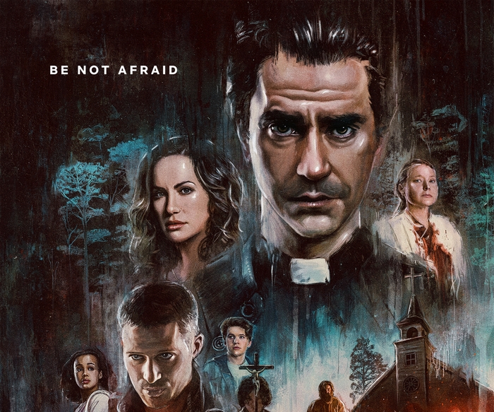 Midnight Mass Poster featuring Hamish Linklater as Father Paul