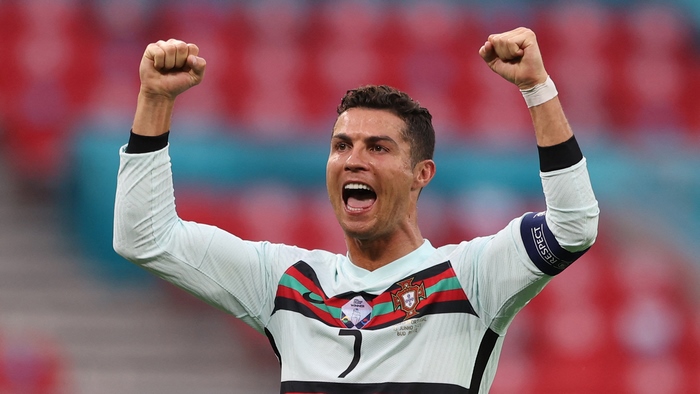 Cristiano Ronaldo celebrates for Portugal National Football Team
