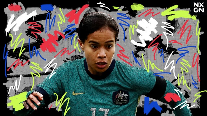 Mary Fowler, Australia Women's Soccer, vibrant graphic art