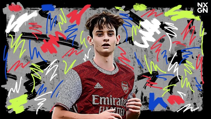 Charlie Patino Arsenal F.C. colorful graphic